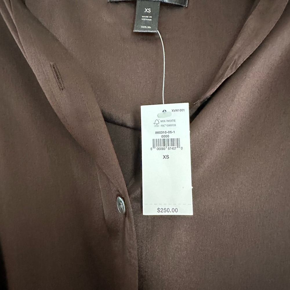 Banana Republic Chocolate Brown silk midi dress XS